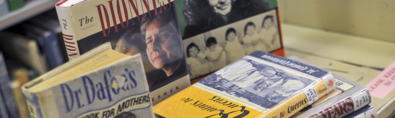 Various books on the Dionne Quintuplets