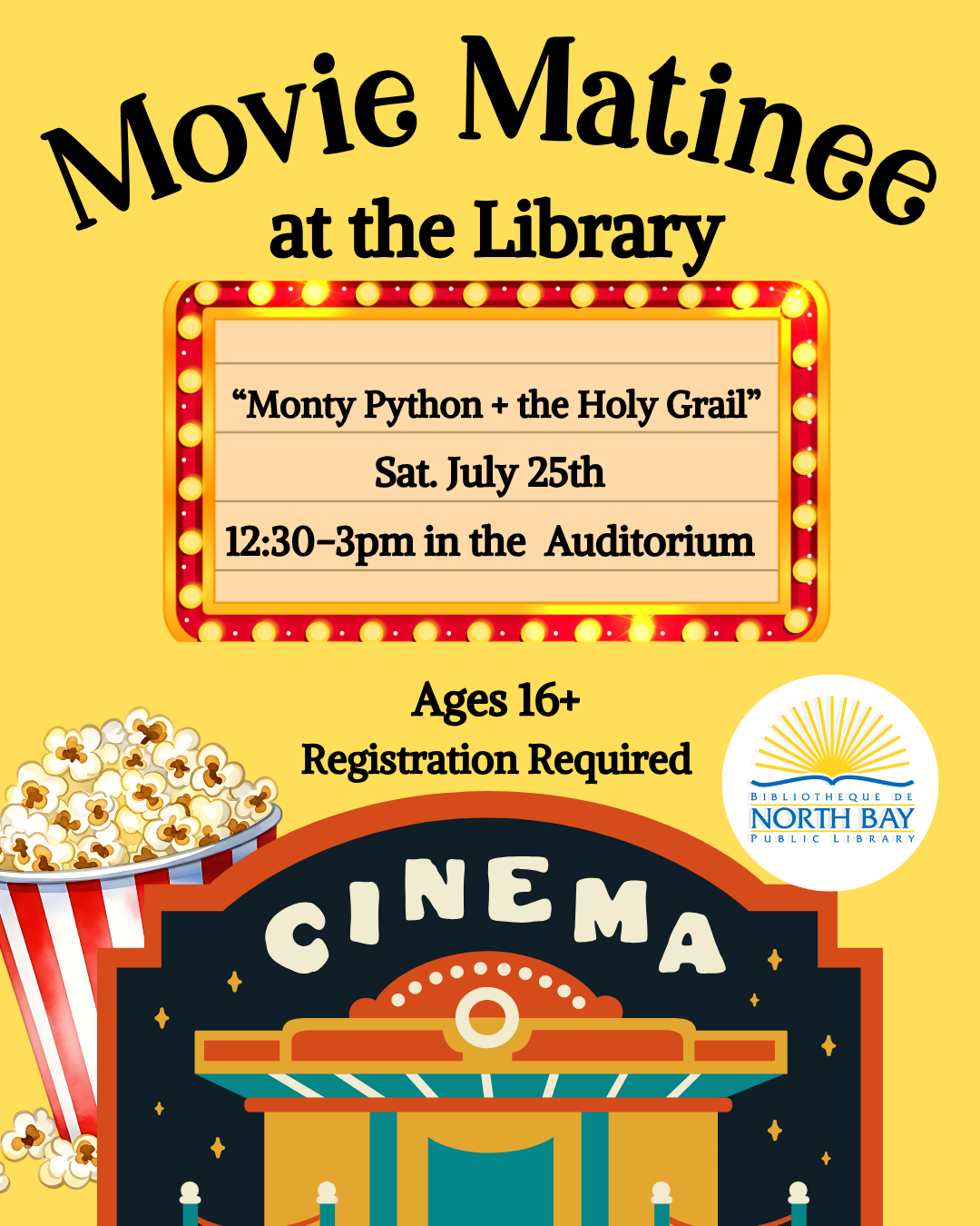 Movie Matinee at the library - Monty Python & the Holy Grail