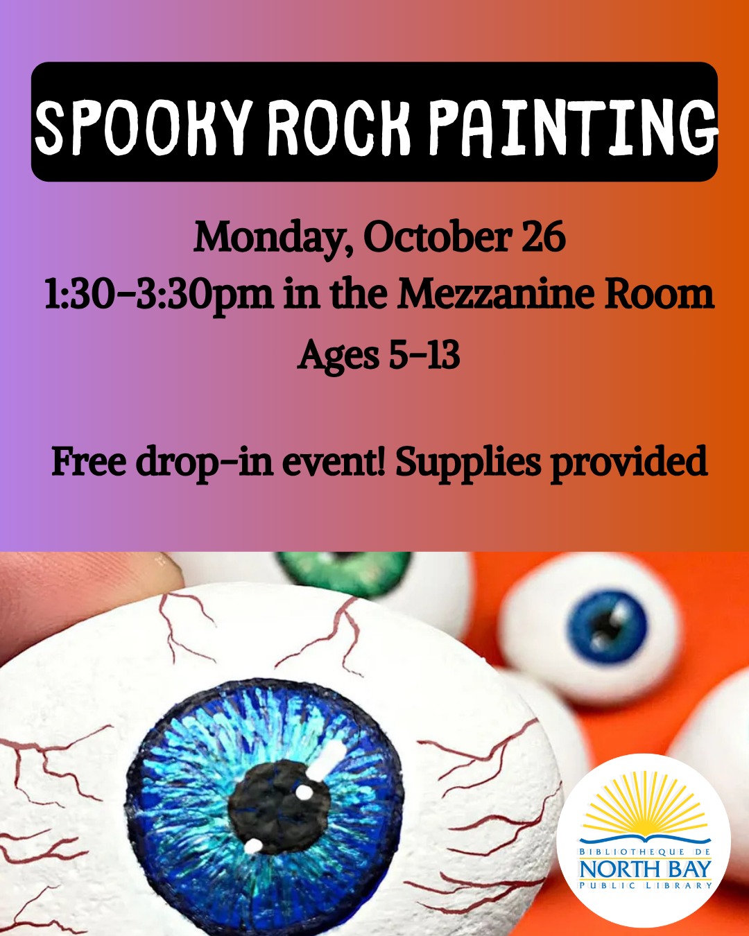 Spooky Rock Painting