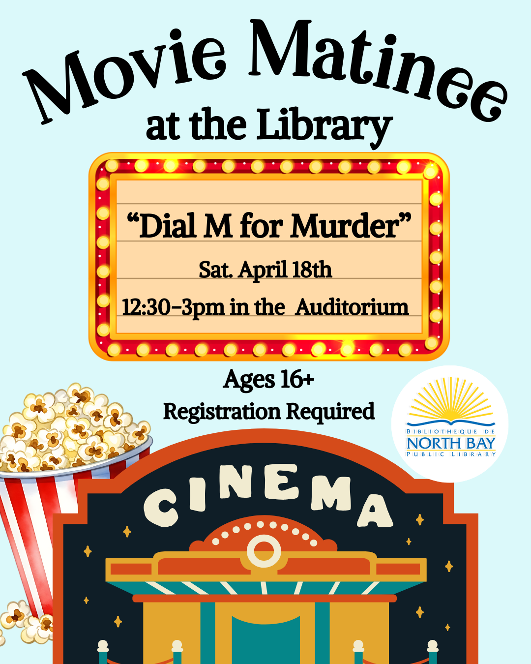 Movie Matinee at the library - Dial M for Murder