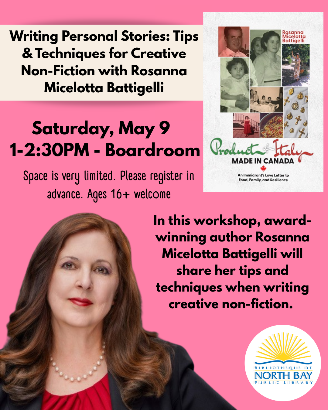 Writing Personal Stories: Tips & Techniques for Creative Non-Fiction with Rosanna Micelotta Battigelli