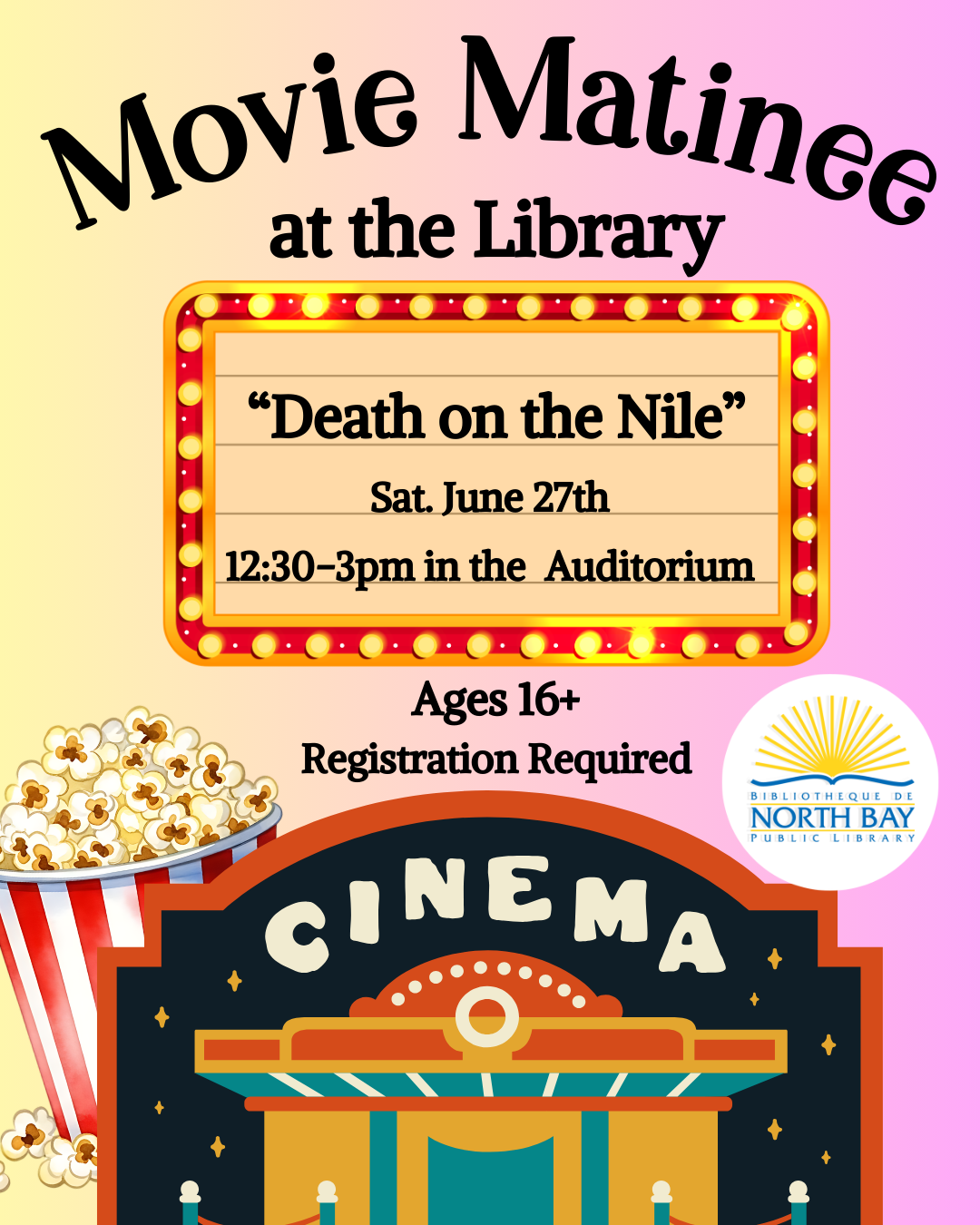 Movie Matinee at the library - Death on the Nile