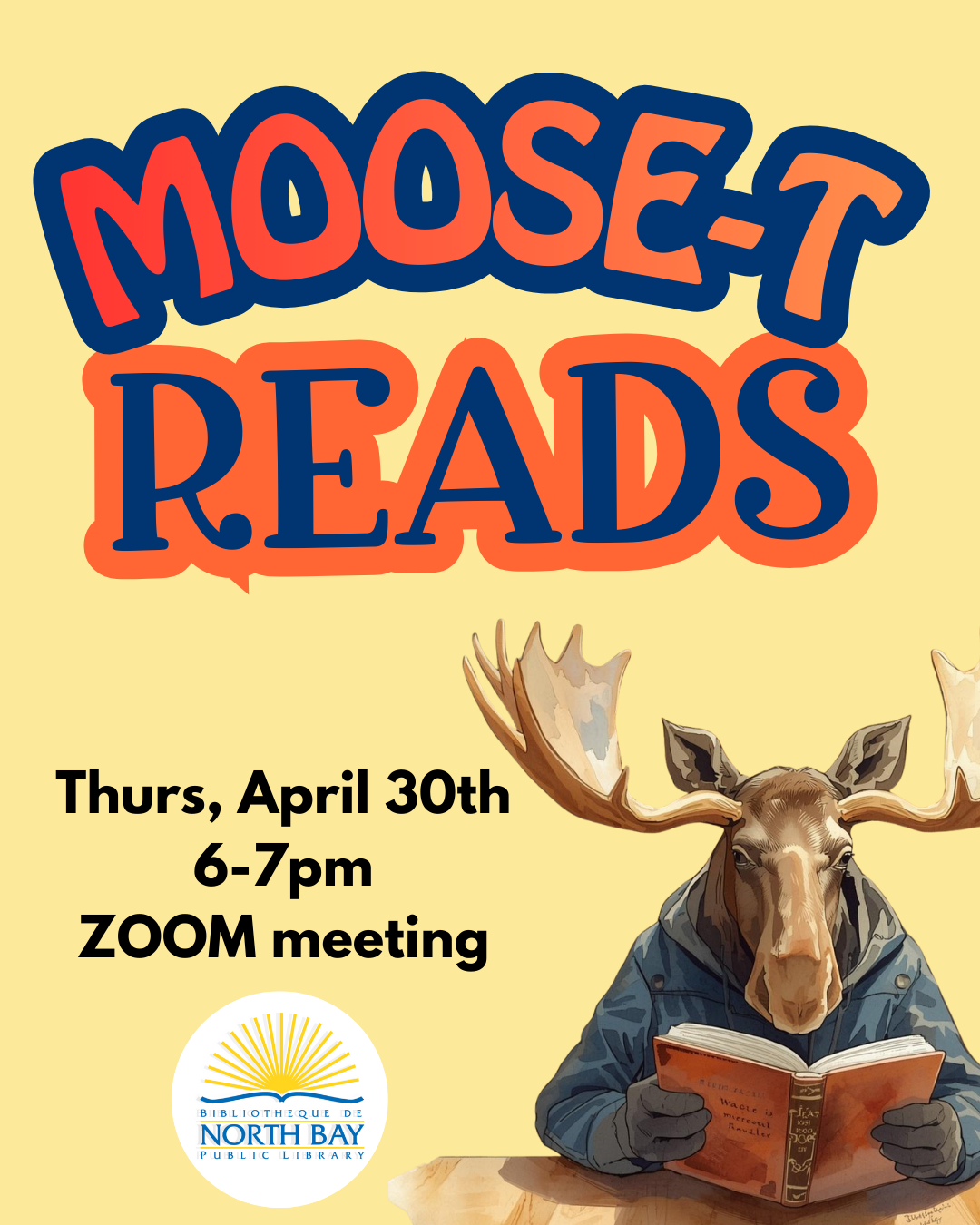 Moose-t Reads Book Club Zoom meeting