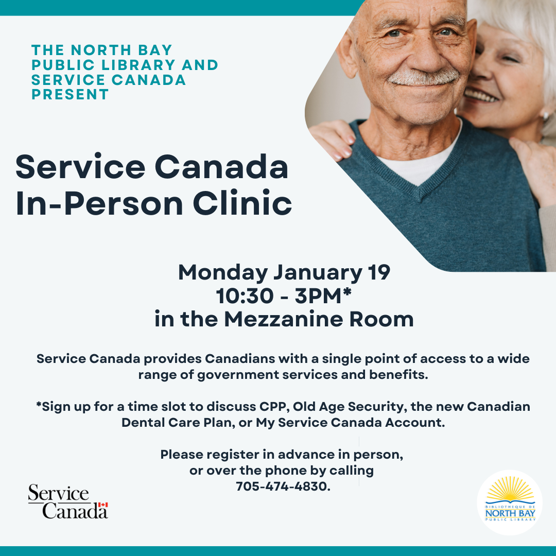Service Canada in person clinic Dec. 15 10:30-3PM